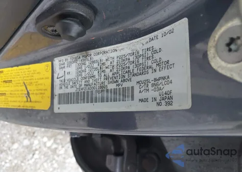 2003 Toyota Highlander Limited V6 from USA, damaged, VIN JTEHF21A330110805